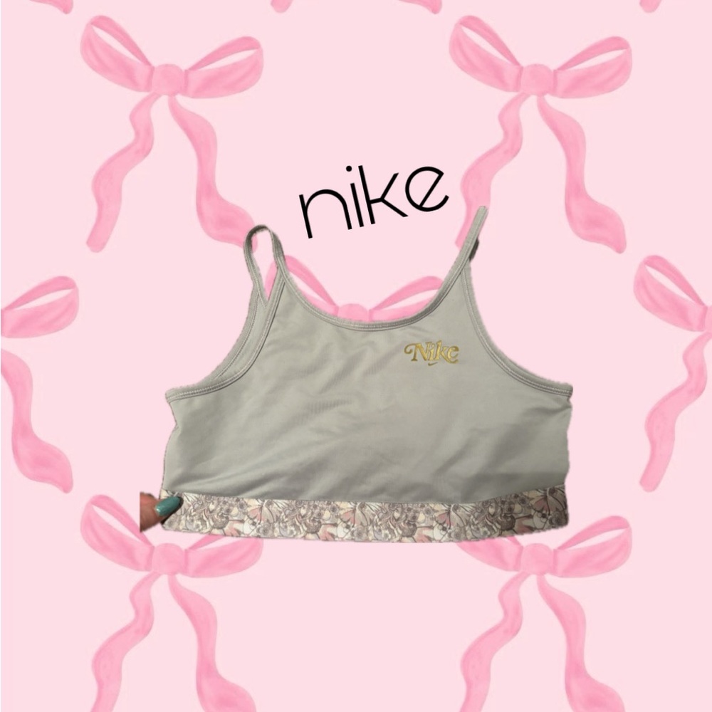 nike lounge bra- size XL (fits down to a medium like me)